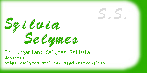 szilvia selymes business card